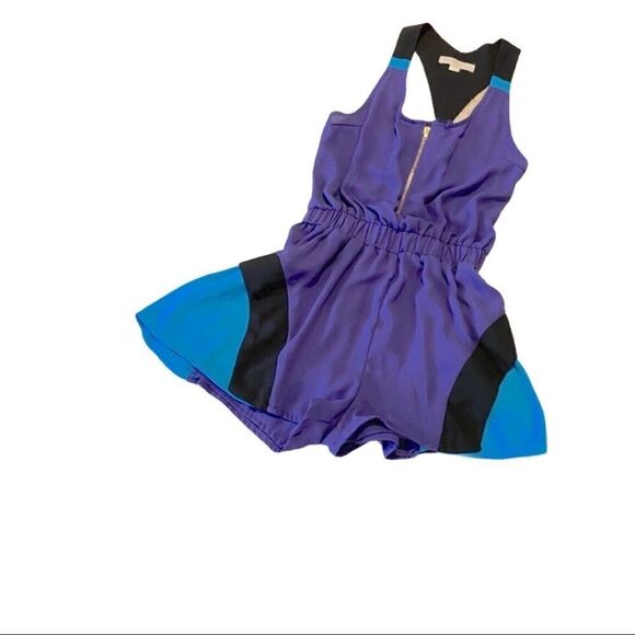 Nicki Minaj Color Block Romper Small Blue Purple - Picture 3 of 14